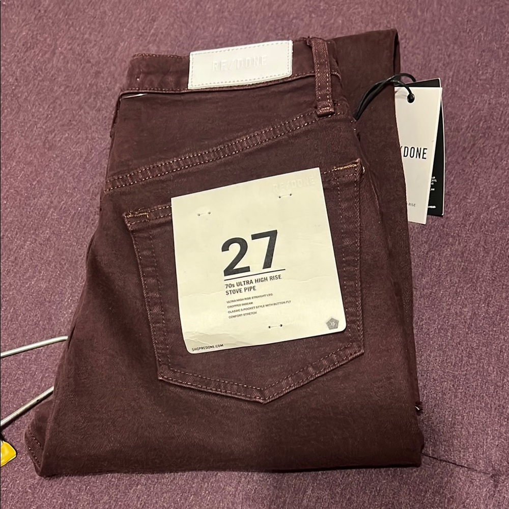 RE/DONE Women’s Plum Jeans size 27 NWT